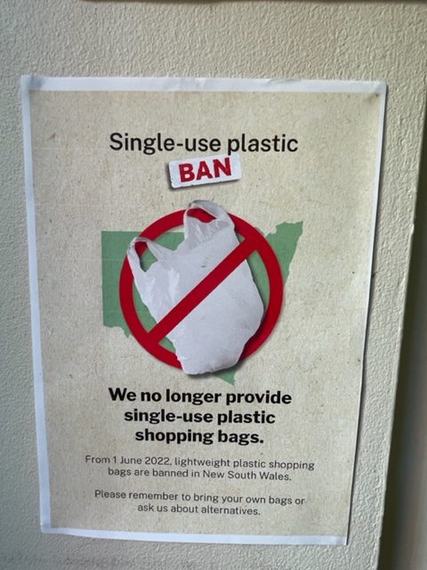 We no longer use single use plastic shopping bags from the 1st of June